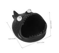 Didiseaon Cendrier des poissons à bouche accessoire de fumer en céramique cendrier coupe-vent air drôle Brun foncé