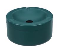 Didiseaon Cendrier en Acier Inoxydable Coupe-Vent et Résistant aux Intempéries avec Couvercle Détachable Vert pour Table Extérieure et Usage en Plein Air