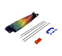 Didiseaon Cerf-Volant Triangulaire à Longue Queue d'Extérieur Coloré pour Garçon et Filles et Adultes Léger et Facile Voler Le Jardin Design Arc-en-Ciel Multicolore Taille Moyenne