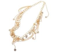 Didiseaon Chaîne de Dorée avec Franges pour Danse et Festivals Accessoire de Plage Élégant pour Femmes