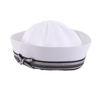 Didiseaon Chapeau de Marin avec Nœud Style Marin Vintage pour Homme et Femme Ajustable pour Cosplay et Tenues Décontractées