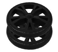 Didiseaon Chariot pour faire les courses, 2 pièces, roues de remplacement en plastique noir, roues de chariot de supermarché, capacité de montée d’escalier, pour fauteuil roulant et chariot