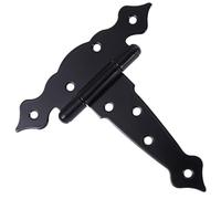 Didiseaon Charnière De Porte De Grange En t Robuste 5 Pouces Noir Charnières De Portail Pour Clôtures En Bois Matériel Acier Solide Installation Portail Jardin Et Hangar