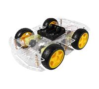 Didiseaon Châssis de Voiture Intelligent DIY Auto pour Kit Éducatif de Robot Tracing avec de Télécommande et Système de Vélocimétrie