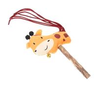 Didiseaon Chat en Peluche et Bois Interactif Herbe à Chat Bande-Annonce Interactive pour Divertir et Stimuler Votre Animal