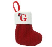 Didiseaon Chaussette de Noël Décorative en Maille, Lettre Classique Rouge | Décoration à Suspendre pour Sapin, Texture Douce et Confortable, Couleur Vive, Usage Fête et Cheminée