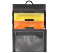 Didiseaon Chemise de Classement Suspendue A4 Noire 6 Compartiments Dossier Extensible en Plastique Imperméable Organiseur de Dossiers Papier Pratique pour Bureau et Maison