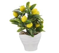 Didiseaon Citronnier Artificiel Pot avec Fausse Plante Verte Décorative Intérieure pour Salon Bureau Maison