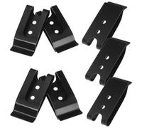 Didiseaon Clip Ceinture Pochette, Clip métallique Ceinture, 10pcs, Fer Noir, 5.50 x 2.50 x 0.80 cm, Simple Trou, Forte Prise, pour étui et Sacoche, Bureau, Maison