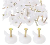 Didiseaon Clous de Maçonnerie Murale 100 Pcs Clous à Ciment 18 MM en Métal Punaises de Fixation pour Rideaux Papier Peint et Revêtements Muraux Adaptés Murs Béton et Cloison Sèche