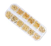 Didiseaon Clous D'ongles en Alliage Or pour Décoration Manucure Diy, Accessoires Délicats et Brillants pour Ajouter de L'éclat Style Élégant aux Ongles