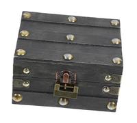 Didiseaon Coffre Au Trésor Pirate Vintage avec Serrure Boîte à Bijoux Décorative Robuste pour Rangement Sécurisé des Souvenirs et Objets Précieux