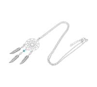 Didiseaon Collier Attrape-rêves Bohème à Ailes Plume, Alliage Argenté | Bijou Léger, Confort Solide et Bel Éclat, pour Pique-niques D'été Réunions D'église
