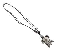 Didiseaon Collier Homme Pendentif Tortue Vintage Résine Tressée Décoratif et Accessoire Masculin Simple et Élégant