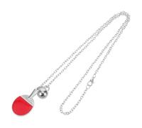 Didiseaon Collier Ornement de Tennis de Table Pendentif Raquette Mini | Alliage Poli, Chaîne Solide et Fermoir Sûr, Style pour Fans, Clubs, Sorties Sportives