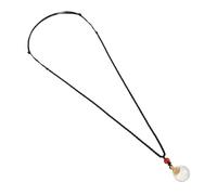 Didiseaon Collier Pendentif Verre Transparent Ouvert avec Boule Creuse pour Cheveux de Souvenir Sentimental Élégant pour Couples Décoration Diy