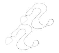 Didiseaon Collier Porte-Médiators de Cœur Étui Transparent pour Rangement de Médiators de Guitare Chaîne Longue Ajustable Accessoire Musical pour Guitaristes Acoustiques Électriques et