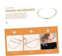 Didiseaon Collier Ras Du Cou En or Minimaliste Femme, Acier Inoxydable, Plastron Circulaire, Bijou Mode, Accessoire Soirée Et Cosplay, Taille Ajustée