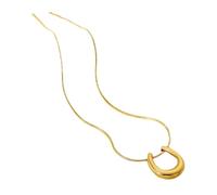 Didiseaon Collier U Doré pour Femmes Pendentif Forme Cheval Minimaliste pour Style et Élégant