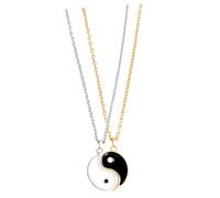 Didiseaon Collier Yin Yang Inoxydable Pour Couple, Pendentif Taiji Poisson Ying Yang, Collier D'amour Assorti Pour Homme Et Femme, Présent Romantique Relation, Style Unisexe