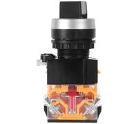 Didiseaon Commutateur Sélecteur à Came Rotatif 2 Positions avec Bouton Marche/arrêt en Alliage Argenté et Boîtier Abs, Régulation de Tension Ac0-ac440v, Diamètre 22mm pour Équipement