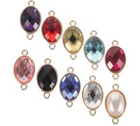 Didiseaon Connecteurs Ovales pour Bijoux DIY Pendentifs Chatoyant en Métal, 10 Pièces, Bords Lisses, Longue Durée, pour Projets D'artisanat et Fêtes