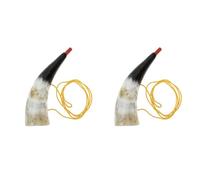 Didiseaon Corne De Taureau Viking: 2 Pièces Trompette en Corne de Viking pour Encourager le Sport Décoration Fête Jeu Instrument et les événements en Plein Air