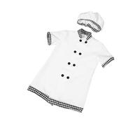 Didiseaon Costume Chef Garçon Fille Fille avec Tablier de Cuisine et Standard Costume de Rôle pour Jeux Imitation Fêtes Anniversaire et Représentations Théâtrales