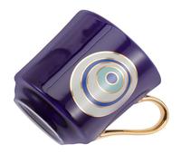 Didiseaon Coupe Turque de L'Œil en Céramique, Mug à Café/Thé Anse, Usage Domestique et Professionnel, Décor Peint la Main