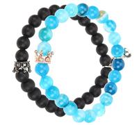 Didiseaon Couple en Alliage et Verre Perles de Demi-boule, Design Couronne, Saint-valentin et Anniversaires