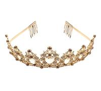 Didiseaon Couronne De Mariage Strass Cristal, Coiffe Élégante Pour Mariée | Alliage de Zinc et Détails en Strass, Rose Délicat, Effet Léger, pour Concours, Spectacle et Longues Boucles