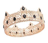 Didiseaon Couronne de Roi en Alliage pour Homme, Accessoire de Costume Rétro Simple, pour Célébration et Bal de Fin D'année