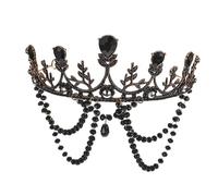 Didiseaon Couronne Lolita Bandeau Métal Orné de Cristaux pour Coiffure Mariage et Cérémonie Royale