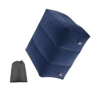 Didiseaon Coussin Gonflable Réglable Niveaux Flocage Confortable pour Voyage Bureau Maison Bleu Foncé