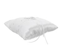 Didiseaon Coussin Porte-alliances Mariage Élégant Satin et Dentelle avec Nœud Décoratif Strassé Coussin Porte-bagues Cérémonie pour Cortège Nuptial Accessoire Mariage Église et Souvenir