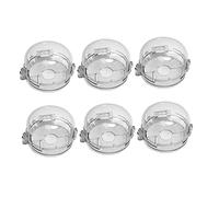 Didiseaon Couvercles de Boutons de Cuisinière Facile à Ouvrir en Plastique Lot de 6 Sécurité Gazinière Protection Garçon et Filles pour Usage Multi-scène