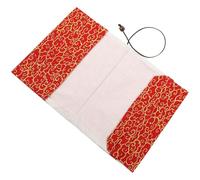 Didiseaon Couverture de Cahier en Tissu Rouge Motif Fleurs Dorées, Ajustable et Réutilisable pour Protéger les Bords des Livres et Cahiers, pour Bus et Espaces Publics