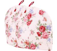 Didiseaon Couvre-théière Isotherme en Coton Résistant Déchirure Petit Cordon Pratique, Lot de 2 Pièces, Motifs Imprimés Frais pour Maison Cuisine