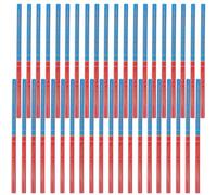 Didiseaon Crayons de Charpentier Bicolores Rouges et Bleus 40 Pièces Crayons Ronds en Bois Marqueurs Durs pour Travail du Bois pour Menuiserie Chantier et Bricolage Professionnel