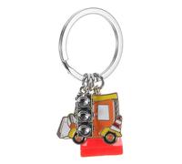 Didiseaon Creative Stainless Steel Construction Keychain Traffic Light And Cone Pendant Lightweight Birthday Party Supply Gift