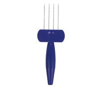 Didiseaon Crochet à Loquet 4 Têtes Bleu en Plastique Solide - Outil Manuel pour Fabriquer des Cordons en Laine et Pompons - Accessoire de Tricot DIY Portable pour Loisirs Créatifs et