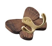 Didiseaon Crochet à Vêtements en Bois Massif Créatif Adhésif Mural | Décoration Murale, Usage Maison Cuisine, Finition Noyer Noir, Lot Individuel, Forme