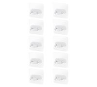 Didiseaon Crochets Adhésifs Muraux 10 Pièces en Pvc et As, Supportant une Charge, Installation sans Perçage pour Bouteilles de Gel et Parfum le Salon