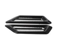 Didiseaon Décoration Aération Voiture Abs Adhésive Ornement Flux Air Latéral sans Perçage Accessoire Simple et Élégant pour Capot et Carrosserie Noir