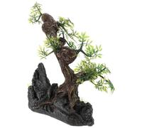 Didiseaon Décoration Aquarium Pin Artificiel Résine Ornement Bonsaï Simulé pour Réservoir Poissons Plante Artificielle Stable Danger pour Poissons