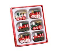 Didiseaon Décorations de Noël en Bois de Train Mini-Train Décoratif Suspendu Ornement de Noël Compact pour Sapin et Décoration Intérieure Finition Lisse Présent Festif