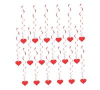 Didiseaon Décorations Suspendues en Spirale de Cœur Saint-Valentin 30 Pièces PVC et Papier Ornements Festifs pour Mariage et Anniversaire Décoration Murale Romantique pour Fête