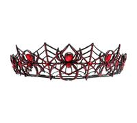 Didiseaon Diadème Araignée Noir Vintage Alliage avec Strass Couronne Gothique Rétro pour Femmes et Hommes Accessoire Médiéval pour Costume Halloween et Fête Anniversaire Cosplay