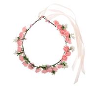 Didiseaon diadème de couronne casque de mariage vigne de cheveux de mariage Accessoire photo Coiffe de mariée couronnes pour femmes ne de mariée fleurie PVC souple Rose Gold