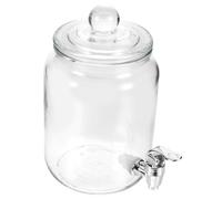Didiseaon Distributeur de Boisson Verre avec Robinet Abs Bonbonne Scellée pour Vin et Jus Récipient Pratique pour Boissons Froides et Fermentation Maison Capacité